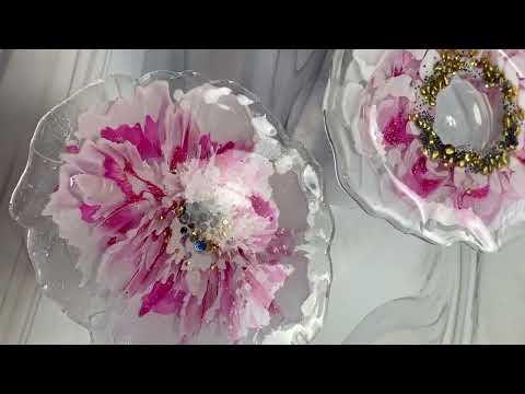 Заливка эпоксидной смолой Эффект Цветок