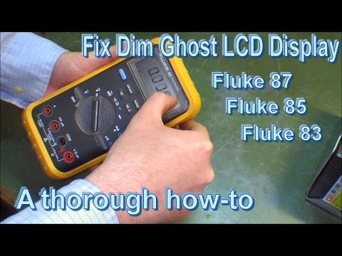 Fixing Fluke 85 Dim Ghost LCD Display (Fluke 87 / 83) - 144