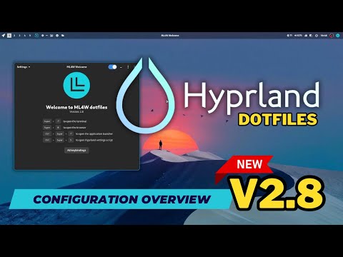 HYPRLAND with dotfiles 2.8. New WELCOME app, nwg-look integration and MINIMAL waybar theme