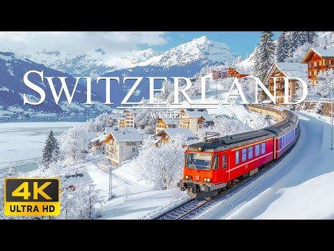 Winter in Switzerland 4K ❄️ Stunning Snowy Alps & Peaceful Cinematic Nature Film