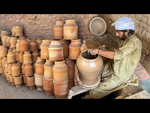Incredible Process of Making Clay Pottery Primitive Earthenware Vessel | Pottery Making With Clay