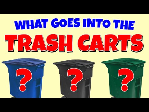 Learn All About What Goes Into the Trash Carts! Blue Cart - Gray Cart - Green Cart!