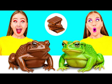 Real Food vs Chocolate Food Challenge | Funny Kitchen War