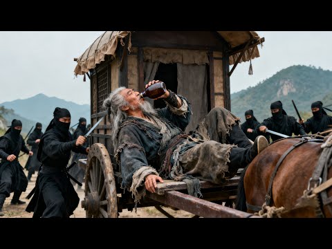 Kung fu movie!Strongest war god is unbeatable—but the ragged old man on the carriage is a sword god.