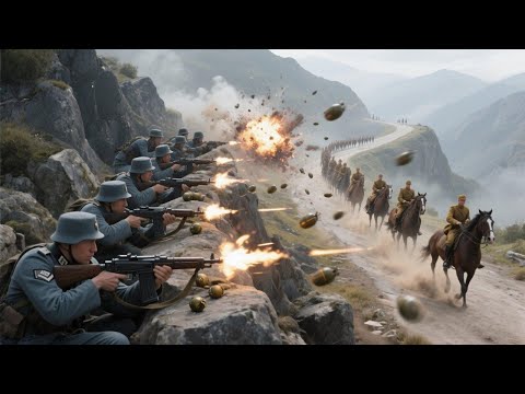 The arrogant Japanese march down the main road, only to be ambushed by commandos and wiped out!