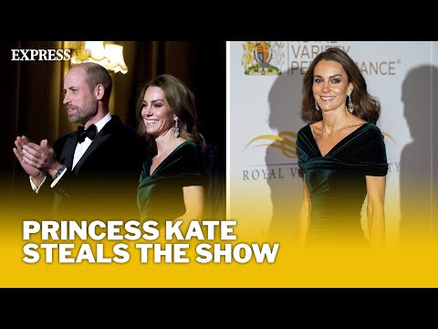 Princess Kate STUNS in green velvet as she joins Prince William at Royal Variety Show