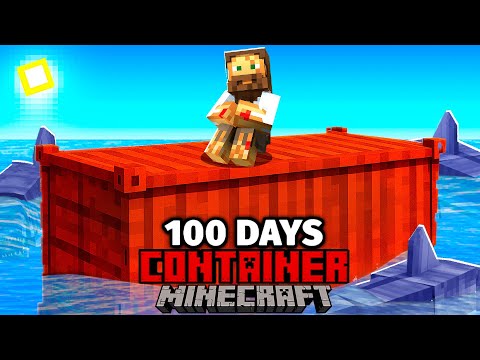 I Survived 100 Days Stranded On A Container in Minecraft... Here's What Happened