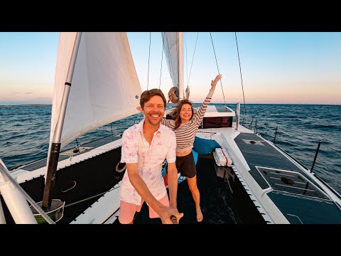Life at Sea on a Hybrid Electric Catamaran