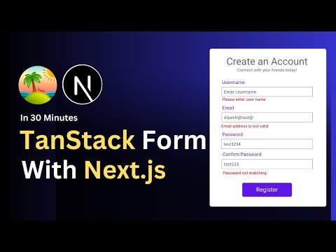 Tanstack Form With Next.js 15 Tutorial | Handle Form Validation & Submission