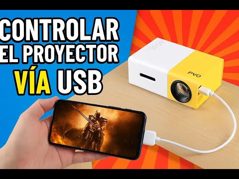 Can the PVO YG300 PRO LED projector be controlled by a USB connection to your cell phone?