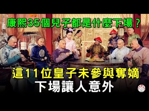 康熙35個兒子都是什麼下場？這11位皇子未參與奪嫡，下場讓人意外【歷史萬花鏡】 #奪嫡 #歷史人物 #歷史 #奇聞 #古代 #古墓