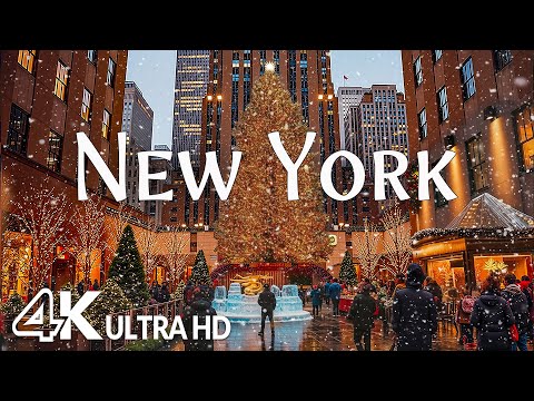 Christmas in New York City 4K 🎄✨ Magical Holiday Lights & Festive Winter Streets✨ 2025