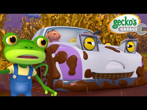 Stuck in the Mud Maze! 🚜 | Gecko's Garage 🚚 | Cartoons For Kids | Toddler Fun Learning