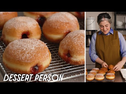 CLAIRE SAFFITZ MAKES JELLY DONUTS | DESSERT PERSON