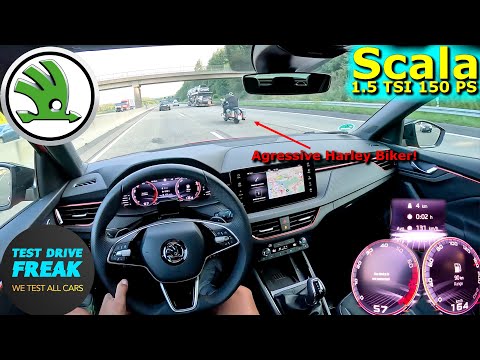 2024 Skoda Scala Monte Carlo 1.5 TSI DSG 150 PS TOP SPEED AUTOBAHN DRIVE POV with Fuel Consumption