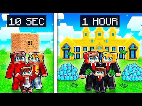 10 Seconds vs 1 Hour RICH FAMILY House Challenge!