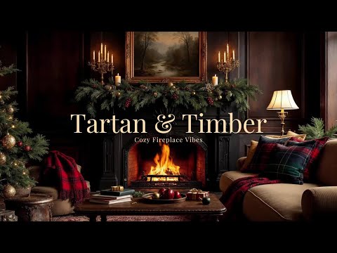 Tartan & Timber: Cozy Fireplace Vibes for Reading & Study