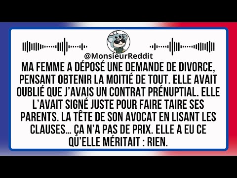 Ma Femme A Demandé Le Divorce Pensant Prendre La Moitié, Mais Elle A Oublié Le Contrat Prénuptial