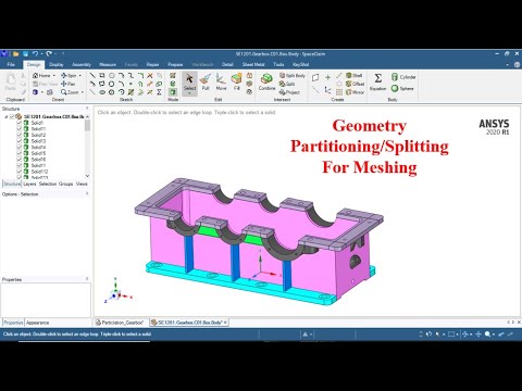 Geometry Partitioning or Splitting in ANSYS Spaceclaim for Meshing #6