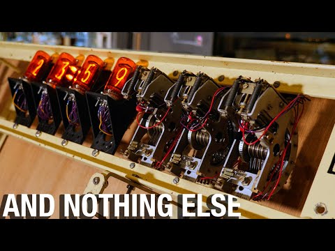 I MADE A 24Hr CLOCK WITH JUST UNISELECTORS AND NIXIE TUBES