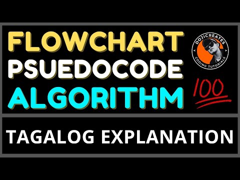 Flowchart, Pseudocode and Algorithm Explained | Tagalog Coding Tutorials