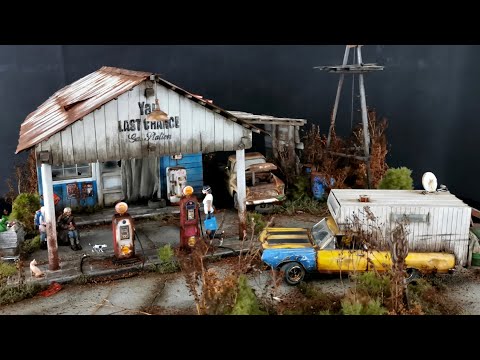 Apocalypse Last Chance Gas Station Diorama / Endzeit Tankstelle lost places USA