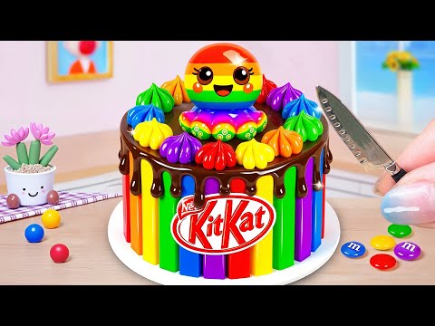 Wonderful Rainbow Chocolate Buttercream Cake 🍰 ASMR Mini Cake Challenge 🎂 Cake In Wonderland