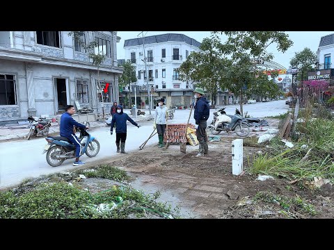 The neighbors were upset with us because no one cleaned up