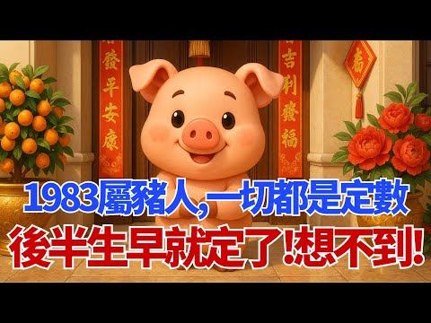萬萬沒想到!1983年屬豬人,你的「後半生劇本」原來早就寫好了!一切都是定數!#屬豬 #1983年屬豬 #生肖 #生肖運勢 #命理 #運勢 #後半生 #癸亥 #財運 #健康 #算命 #命運 #轉運