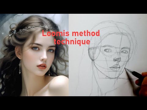 how to draw loomis method  / easy drawing  loomis method