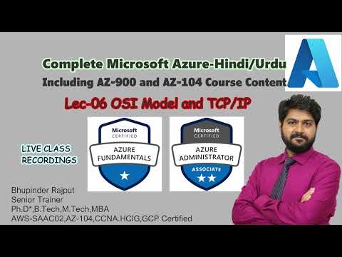 What is OSI Model-Hindi/Urdu | Lec-06 | Azure full Course| AZ-104 Full course | AZ-900 Full course