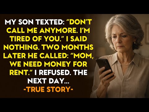 HER TRUE STORY 👵💔 My Son Texted “Don’t Call Me Anymore.” Two Months Later, He Begged Me For Money…