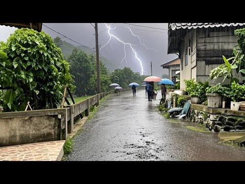 Heavy rains and thunderstorms in Indonesian rural||for very fast sleeping