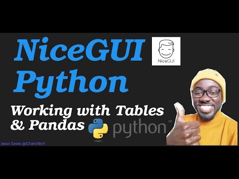 NiceGUI Python - Working with Tables & Pandas  DataFrame