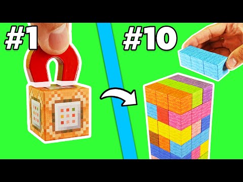 VERY Satisfying Things With Magnetic Minecraft Blocks...