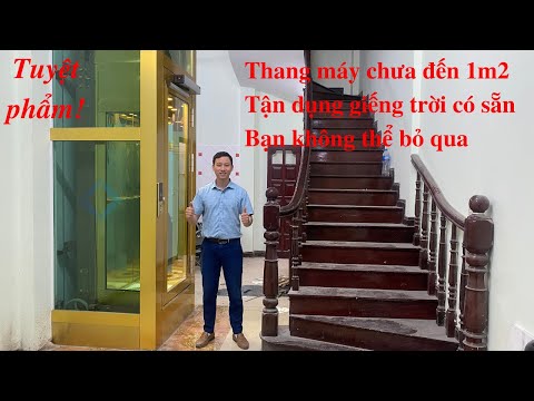 Thang máy kính chưa đến 1m2 tận dụng vị trí giếng trời không cần cải tạo | thang máy mini gia đình