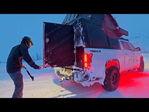 STRANDED ALONE For 72 Hours In An ALASKA WINTER BLIZZARD! | Truck Camping Disaster