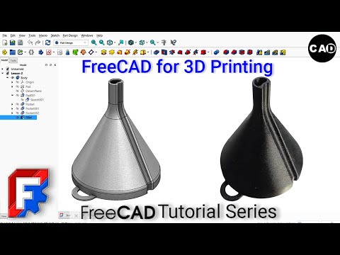 FreeCAD for 3D Printing – Project 03 of 40 | Air Ventilated Funnel | Step-by-Step Modeling Tutorial