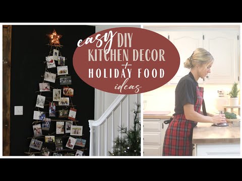 Christmas Kitchen Decor ~ DIY Card Tree ~ Cook with me ~ Decorating the Kitchen for Christmas