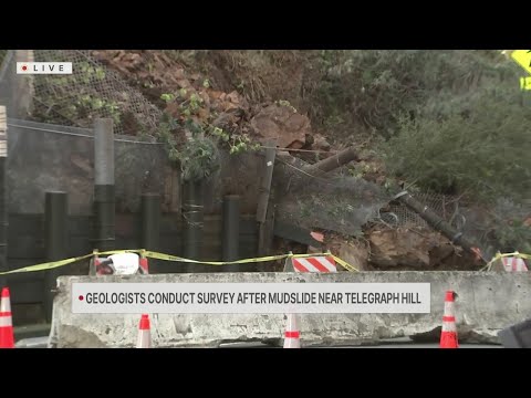 Geologists survey mudslide near SF's Telegraph Hill