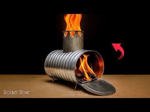 How to make the ultimate rocket stove from tin cans! Perfect for heating and camping