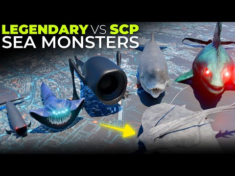 Legendary & Scp Sea Monsters Size Comparison | Sea Eater | Colossal Whale