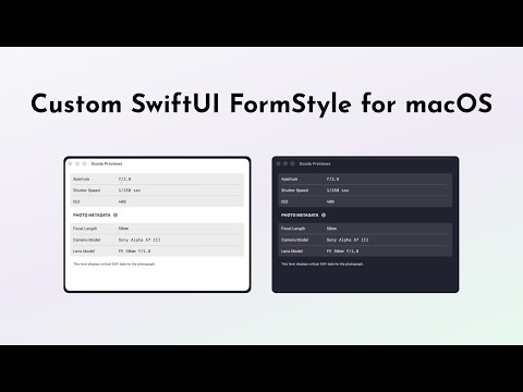 Custom SwiftUI FormStyle for macOS