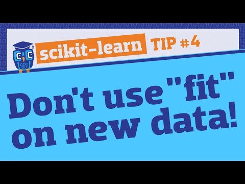 Use "fit_transform" on training data, but "transform" (only) on testing/new data