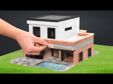 BUILDING A MINI MANSION WITH A POOL | MINI BRICKS VILLA EP.2
