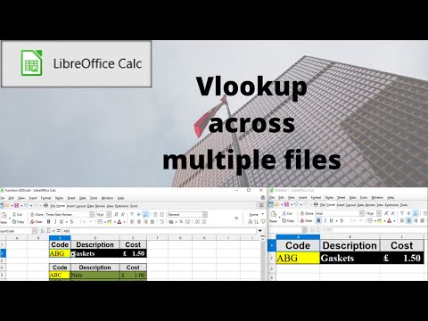 How to create a Vlookup across multiple files in LibreOffice Calc