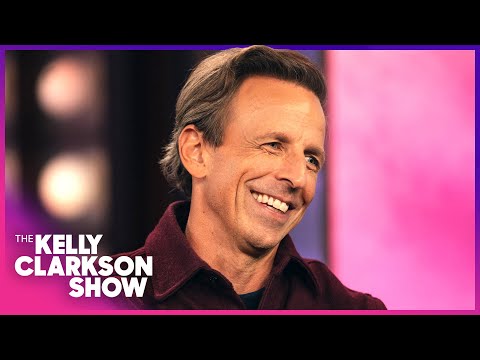 Seth Meyers Can't Stop Thinking About His Legs During Kelly Clarkson Interview