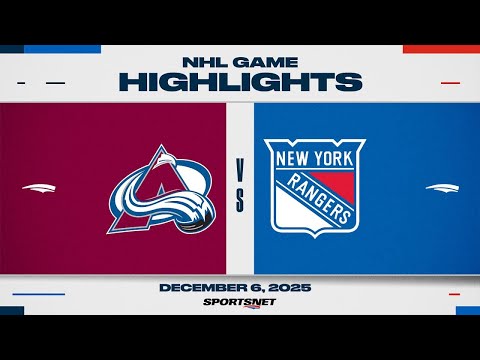 NHL Highlights | Avalanche vs. Rangers - December 6, 2025