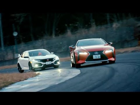 Chris Harris races the Honda Civic Type R vs Lexus LC500 | Top Gear: Series 25 | BBC