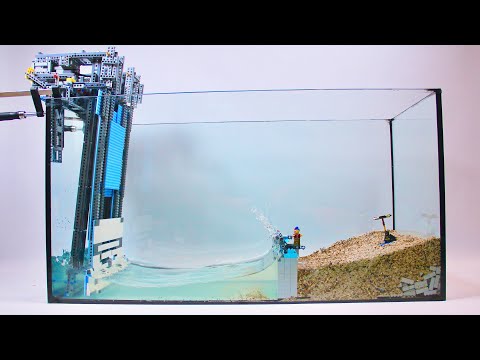 Testing LEGO Sea Defences!